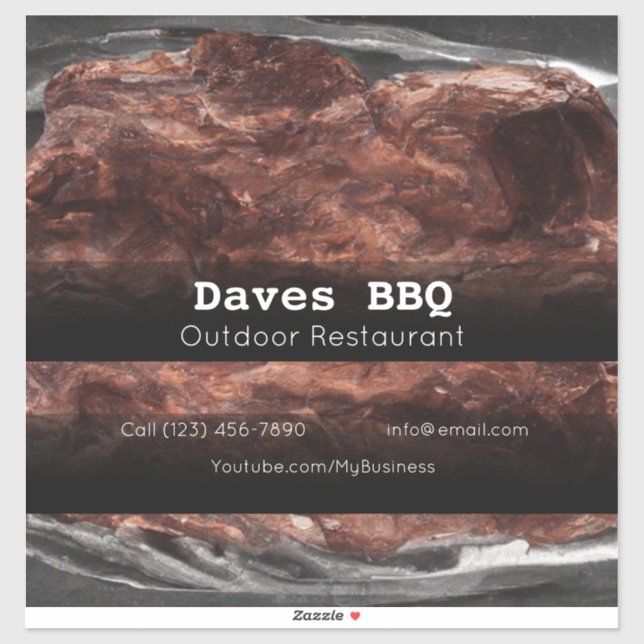 BBQ Restaurant Food Custom-Cut Vinyl Sticker (Sheet)