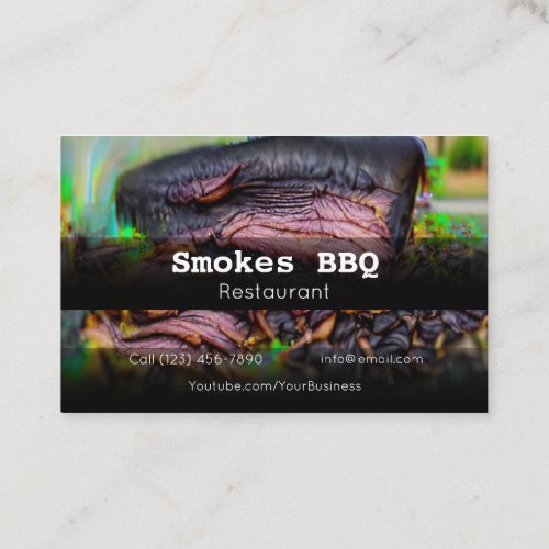 BBQ Restaurant Grill Smoke Company Business Card