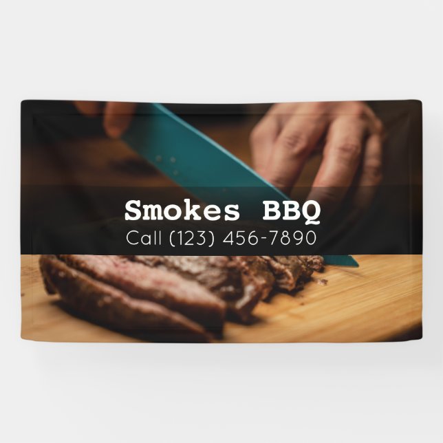 BBQ Restaurant Smoked Grilled Business Banner (Horizontal)