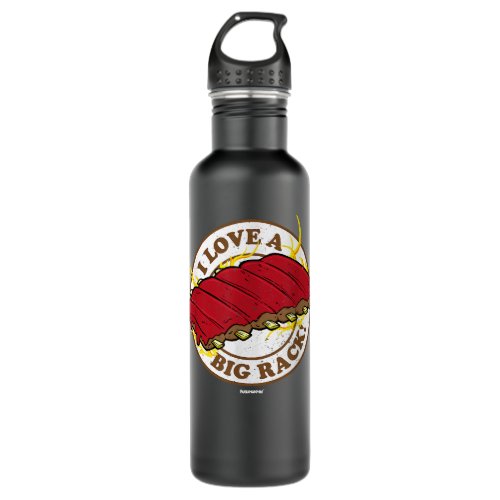 BBQ Ribs I Love a Big Rack Stainless Steel Water Bottle