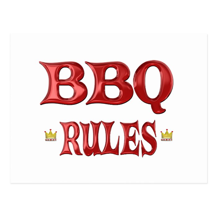 BBQ Rules Post Card