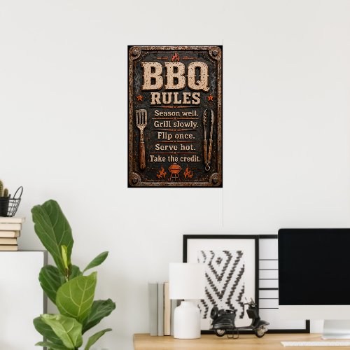 BBQ Rules Poster