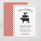 BBQ Rustic Couples Baby Shower Baby Q Invitation