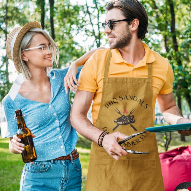 BBQ Sandals Dad's Summer Fun! | Men's Apron (Creator Uploaded)