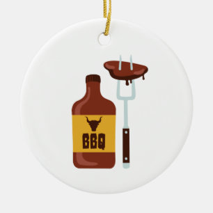 BBQ Sauce Ceramic Ornament