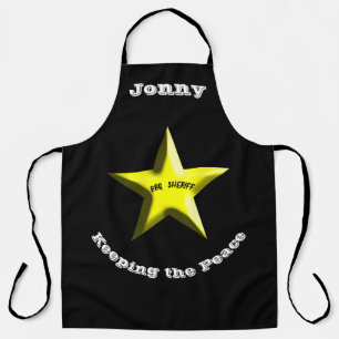 BBQ Sheriff Personalized Sheriff's Badge Apron