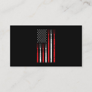 BBQ Shirt For Men Dad Gift Patriotic USA Flag Loyalty Card