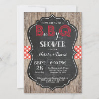 BBQ Shower Invitation Baby Q Backyard Bash