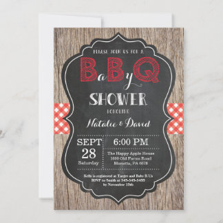 BBQ Shower Invitation Baby Q Backyard Bash