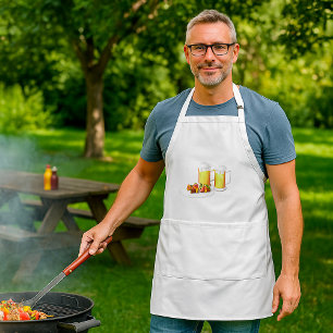 BBQ Skewers and Beer Summer Cookout Adult Apron