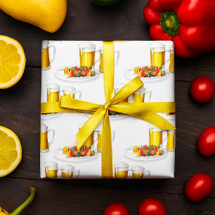 BBQ Skewers and Beer Summer Cookout Wrapping Paper
