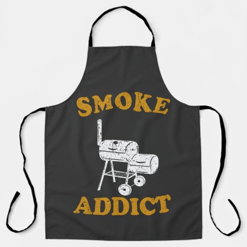 BBQ Smoke Addict Meat Smoker T_Shirt Apron