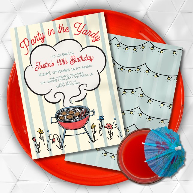 BBQ Smoke Grill Party in the Yardy Invitation (Creator Uploaded)