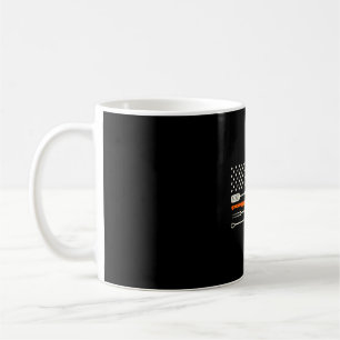 Bbq smoker barbecue chef grilling tools usa flag coffee mug