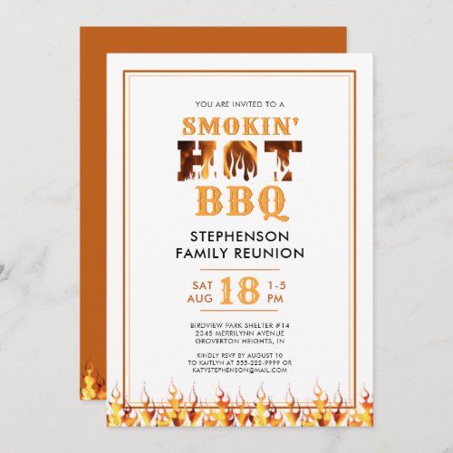 BBQ Smoker Family Reunion Invitation