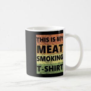 Bbq Smoker Themed Retro - Vintage My Meat Smoking  Coffee Mug
