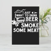 BBQ Smoking Pitmaster Gift Drink Beer Smoke Meat (Standing Front)
