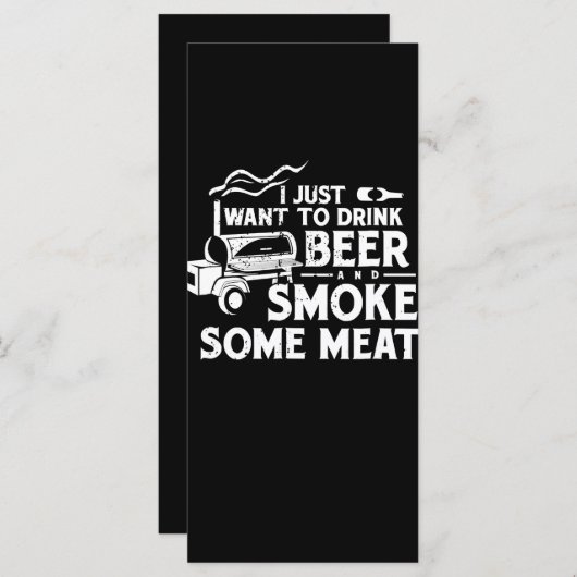 BBQ Smoking Pitmaster Gift Drink Beer Smoke Meat (Front/Back)