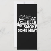 BBQ Smoking Pitmaster Gift Drink Beer Smoke Meat (Front)