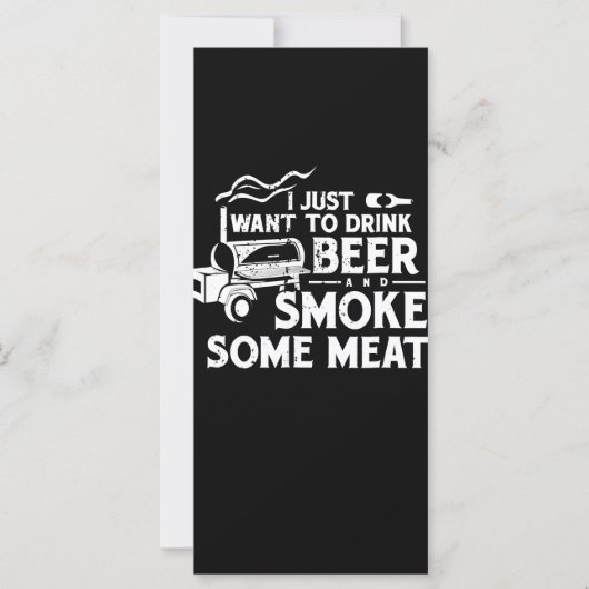 BBQ Smoking Pitmaster Gift Drink Beer Smoke Meat (Front)
