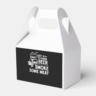 BBQ Smoking Pitmaster Gift Drink Beer Smoke Meat Favor Boxes