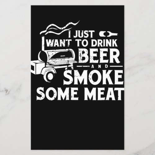 BBQ Smoking Pitmaster Gift Drink Beer Smoke Meat Flyer