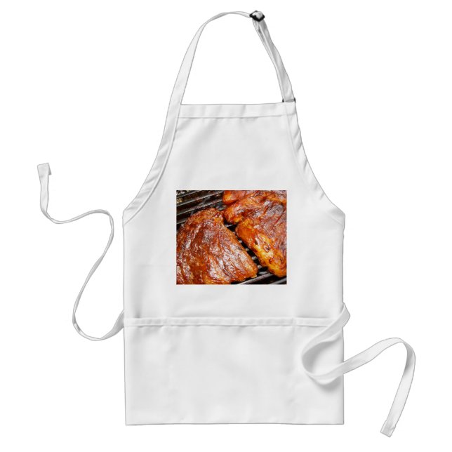  BBQ Smoking Ribs Cooking Apron (Front)