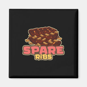 Bbq Spare Ribs Byrbecue Grill Smoker Meat Pork Rib Magnet