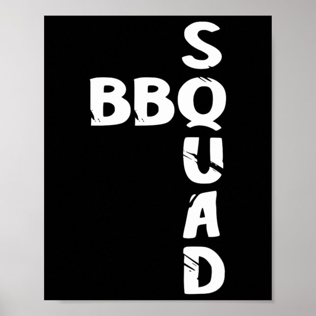 Bbq Squad Smoker Pit Grill Master Grilling Team Pi Poster (Front)
