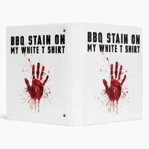 Bbq Stain On My White 3 Ring Binder