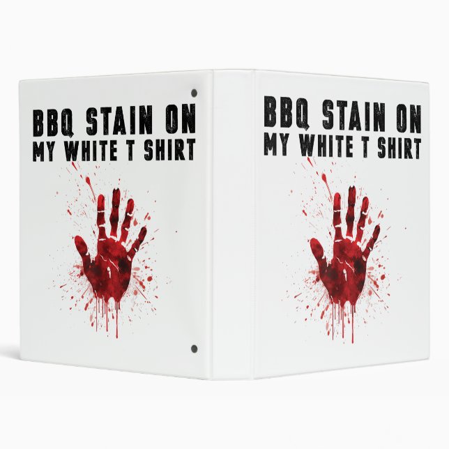 Bbq Stain On My White 3 Ring Binder (Background)