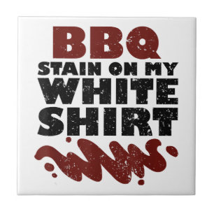 BBQ Stain on my White  Ceramic Tile