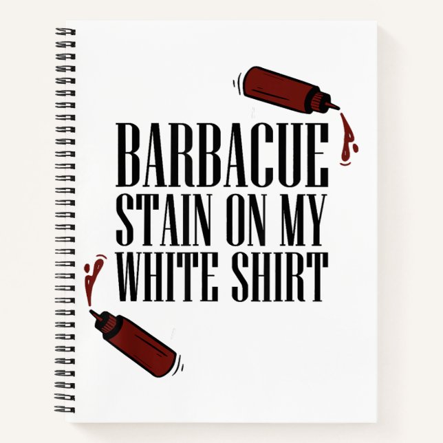 BBQ Stain on my White  Notebook (Front)