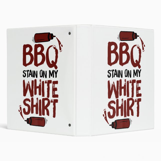 BBQ Stain on my White Premium  3 Ring Binder (Background)
