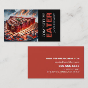 BBQ Steak - Competitive/Speed Eater Business Card