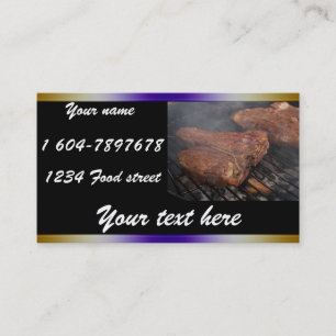 BBQ steaks on the grill Dinning Cards