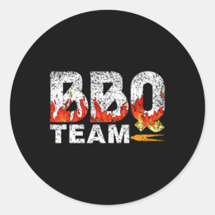 Bbq Team Meat Byrbecue Grilling Grill Bbq  Classic Round Sticker