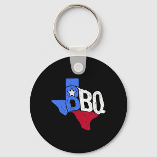 Bbq Texas State Flag And Byrbecue Map Keychain