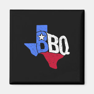 Bbq Texas State Flag And Byrbecue Map  Magnet