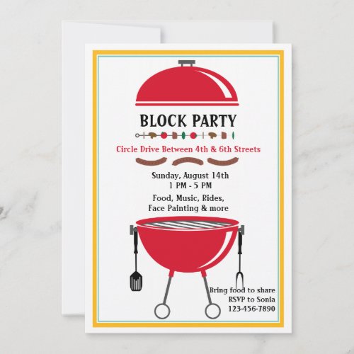 BBQ Time Invitation