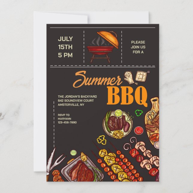 BBQ Time Invitation (Front)