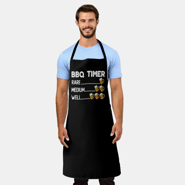 BBQ Timer Barbecue Drinking Grilling Grill Beer Apron (Worn)