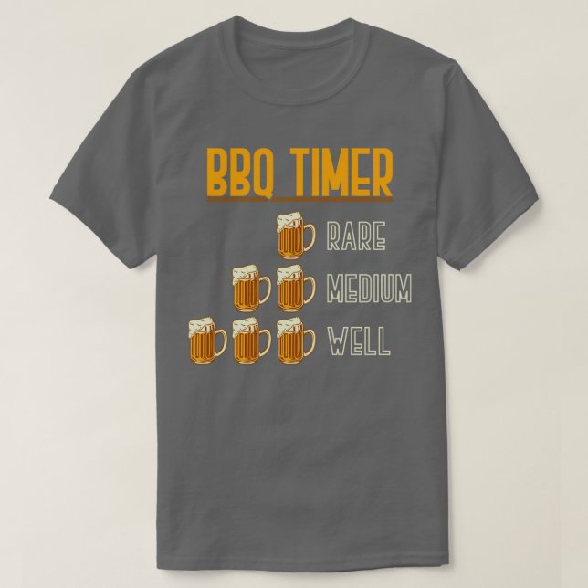 BBQ Timer Beer T-Shirt (Design Front)