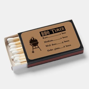 BBQ Timer - Beer Time Funny Man's Matchboxes