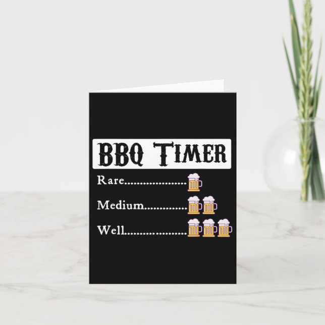 Bbq Timer Byrbecue  Card (Front)