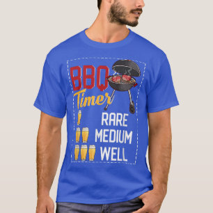 BBQ Timer Drink Beer Funny Grilling BBQ Meme  T-Shirt