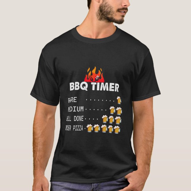 BBQ Timer - Funny BBQ Smoker Barbecue Grilling Men T-Shirt (Front)