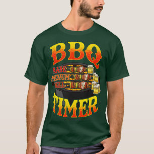 BBQ Timer Grilling Grill Master Beer Drinking Humo T-Shirt
