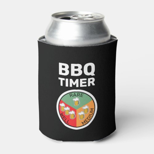 BBQ Timer Rare Medium Well Beer Can Cooler