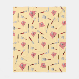 BBQ Tools Pattern Fleece Blanket